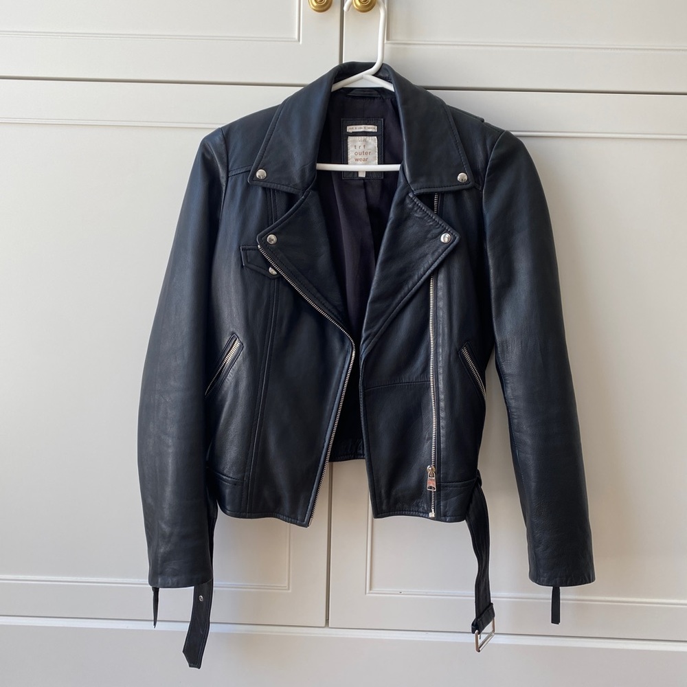 Genuine Leather Moto Jacket